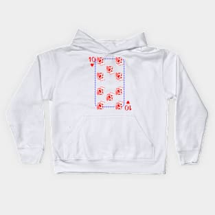 10 of hearts Kids Hoodie